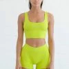 Cameeli Sour Yellow Cropped Tank Top ACTIVEWEAR