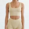 Cameeli Tan Cropped Tank Top