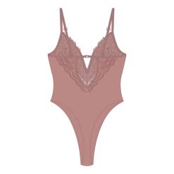 ChooksLA Deep Taupe Lace Bodysuit UNDERWEAR