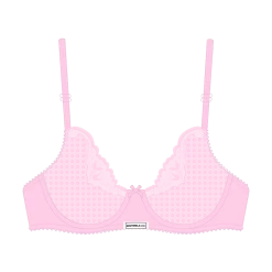 Boutine LA Dusty Pink Lace Bow Bra