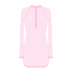 Boutine LA COVER-UPS Pink Mesh Zipper Logo Cover-up Dress