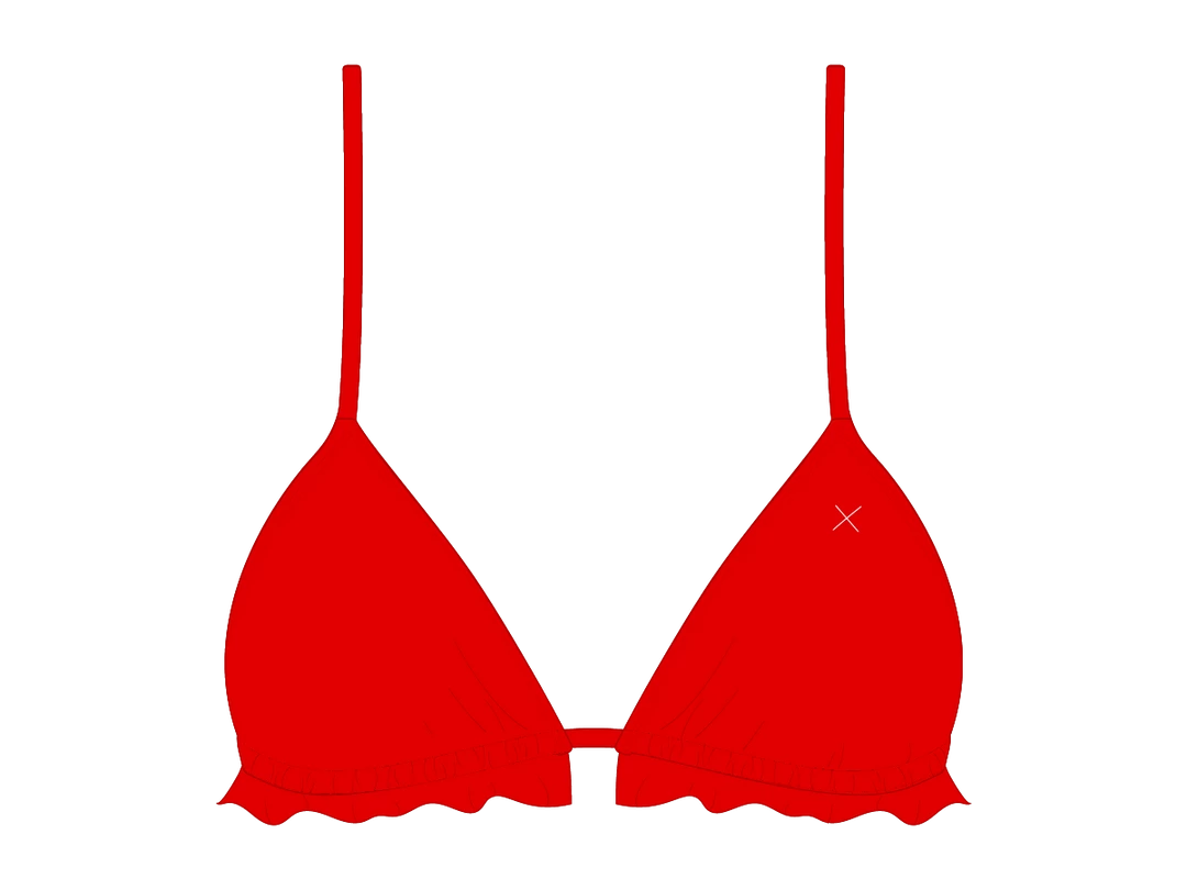 Boutine LA Fringe Top X Multie Bottoms Rose Red Fringe Top