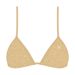 Boutine LA TOPS Gold Dust Shimmer Bikini Top