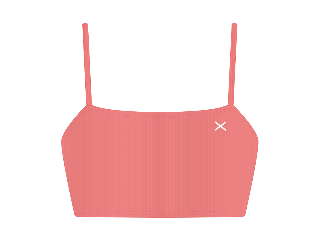 Boutine LA TOPS Gum Pink Ribbed Camisole Top