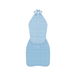 Boutine LA COVER-UPS Pale Blue Halter Mini Dress - Heather Blend