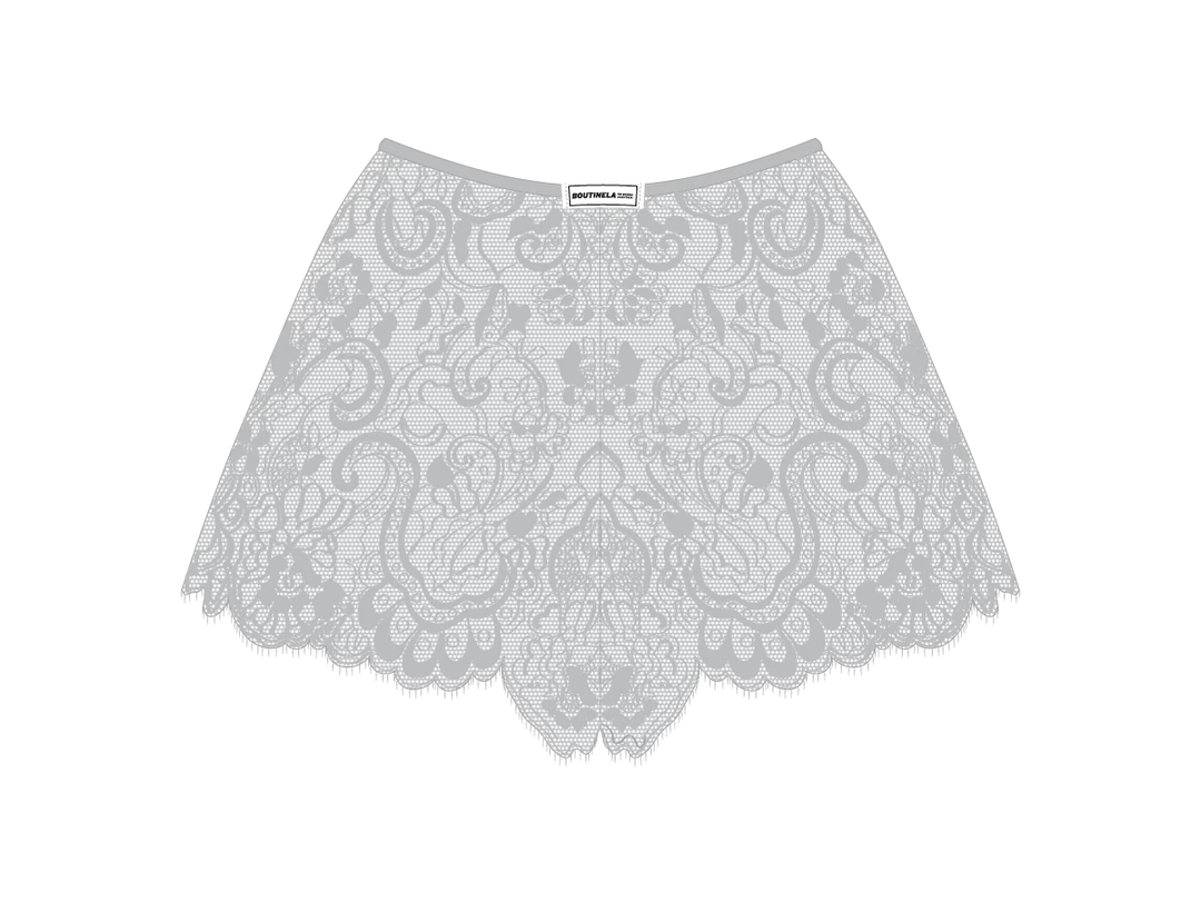 Boutine LA Hills Grey Minimal Lace Shorts UNDERWEAR