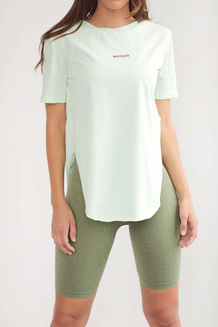 Cameeli Green Contour Seamless Biker Shorts