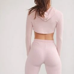 Cameeli Pink Ribbed Lounge Pants