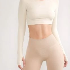 Cameeli Vanilla Long-sleeved Cropped Shirt