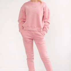 Cameeli ACTIVEWEAR Blush Pink Logo Crewneck Sweatshirt