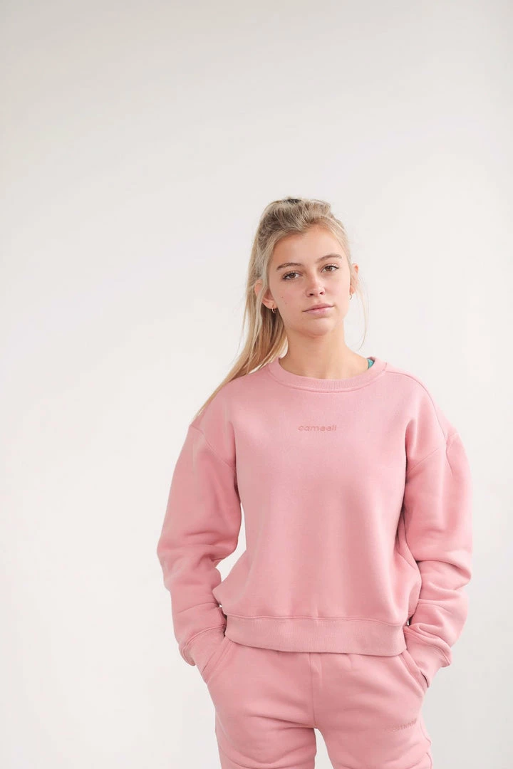 Cameeli ACTIVEWEAR Blush Pink Logo Crewneck Sweatshirt