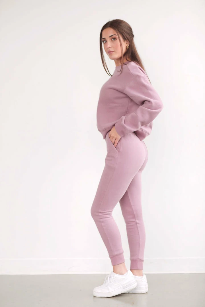 Cameeli ACTIVEWEAR Taupe Logo Crewneck Sweatshirt