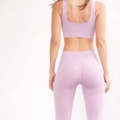 Cameeli ACTIVEWEAR Lavender Seamless Ribbed Top