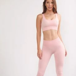 Cameeli ACTIVEWEAR Blush Seamless Ribbed Leggings