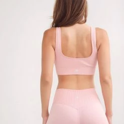 Cameeli ACTIVEWEAR Blush Seamless Ribbed Top
