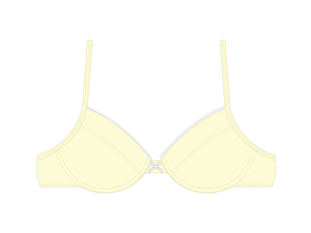 Basicallyswim Creame Bow Top