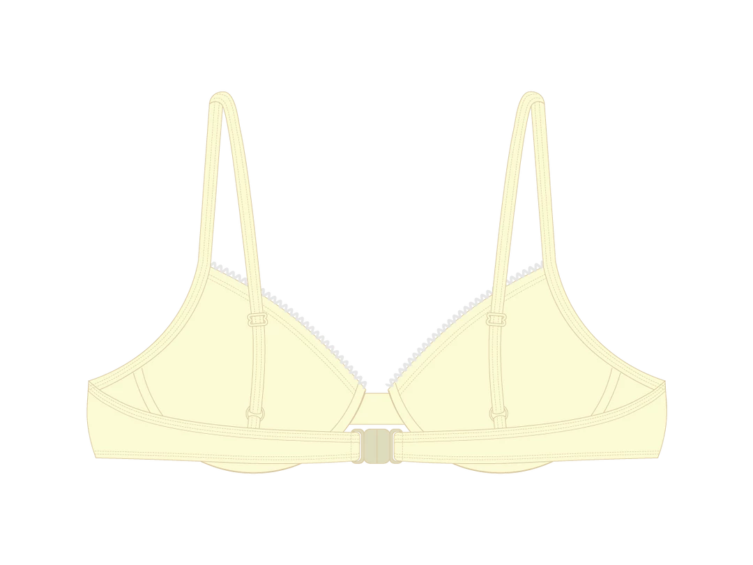 Basicallyswim Creame Bow Top