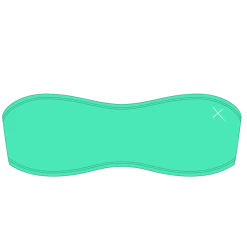 Boutine LA Lake Green Strapless Top