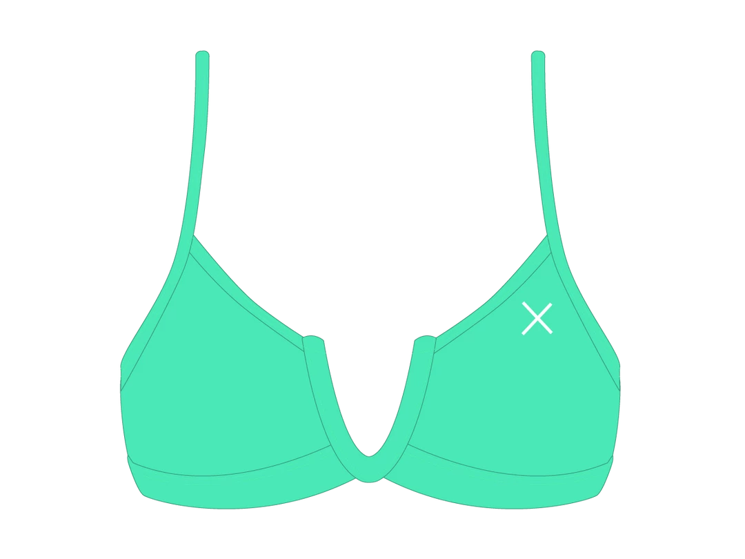Boutine LA Lake Green V-Cut Top TOPS