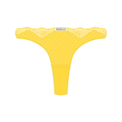 Boutine LA UNDERWEAR Lily Yellow Lace Bow Panties