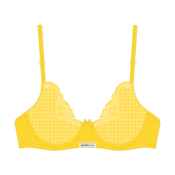 Boutine LA Lilly Yellow Lace Bow Bra UNDERWEAR