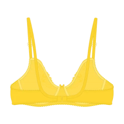 Boutine LA Lilly Yellow Lace Bow Bra UNDERWEAR