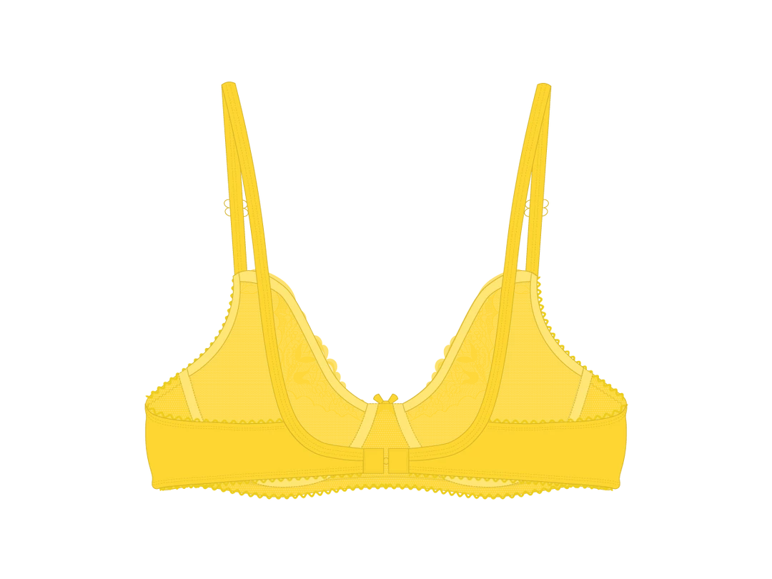 Boutine LA Lilly Yellow Lace Bow Bra UNDERWEAR
