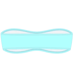 Boutine LA Off Blue Strapless Top TOPS