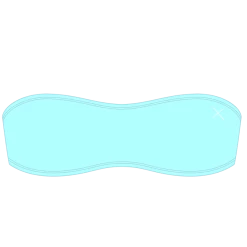 Boutine LA Off Blue Strapless Top TOPS