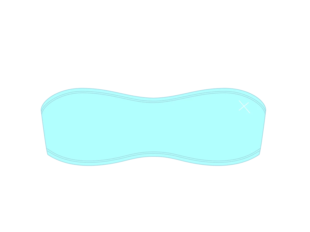 Boutine LA Off Blue Strapless Top TOPS