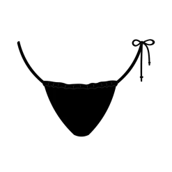 Boutine LA Manhattan Black One Side-Tie Bottoms Reverse Top X One Side Tie Bottoms