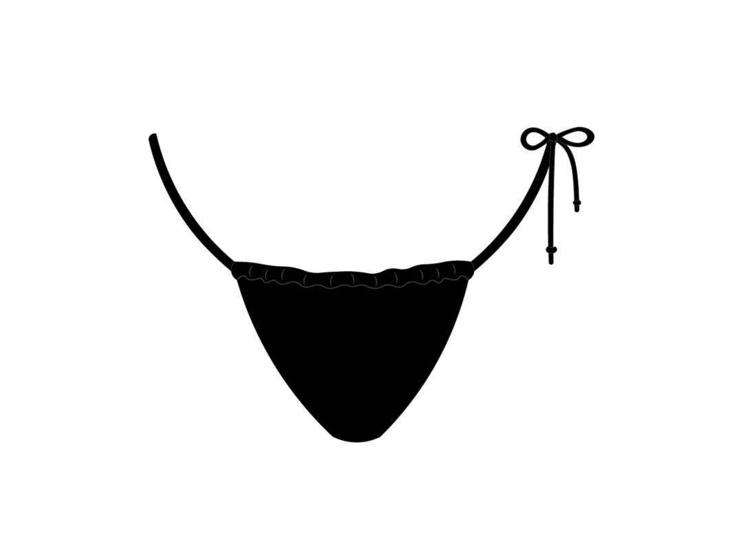 Boutine LA Manhattan Black One Side-Tie Bottoms Reverse Top X One Side Tie Bottoms