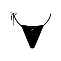 Boutine LA Manhattan Black One Side-Tie Bottoms Reverse Top X One Side Tie Bottoms