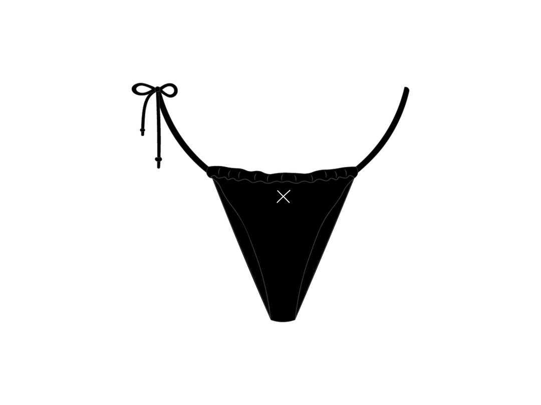 Boutine LA Manhattan Black One Side-Tie Bottoms Reverse Top X One Side Tie Bottoms