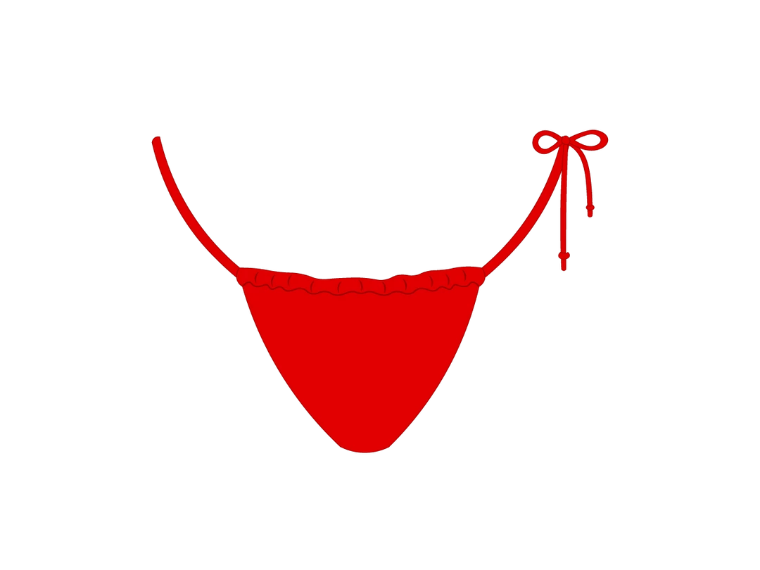 Boutine LA Rose Red One Side-Tie Bottoms