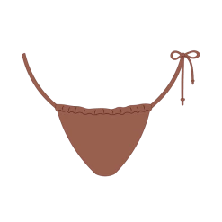 Boutine LA Reverse Top X One Side Tie Bottoms Cocoa Brown One Side-Tie Bottoms