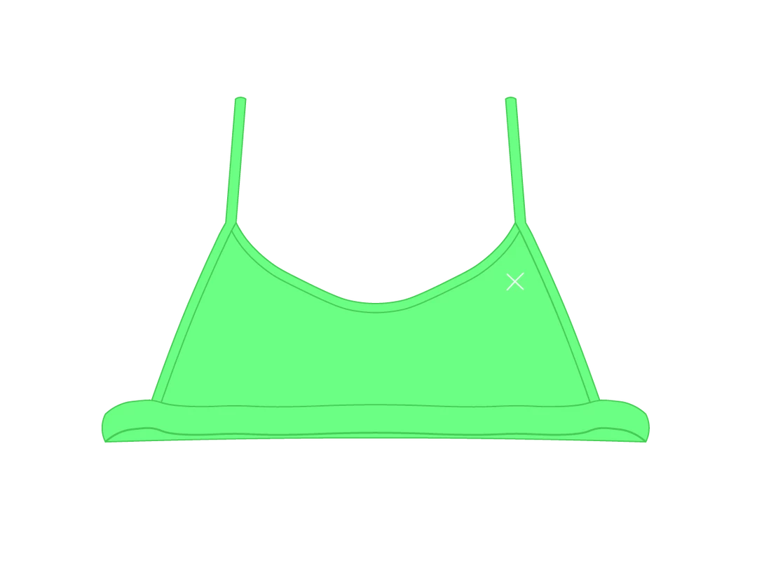 Boutine LA Electro Green Open Side Top