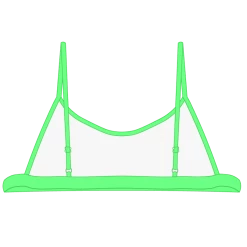 Boutine LA Electro Green Open Side Top