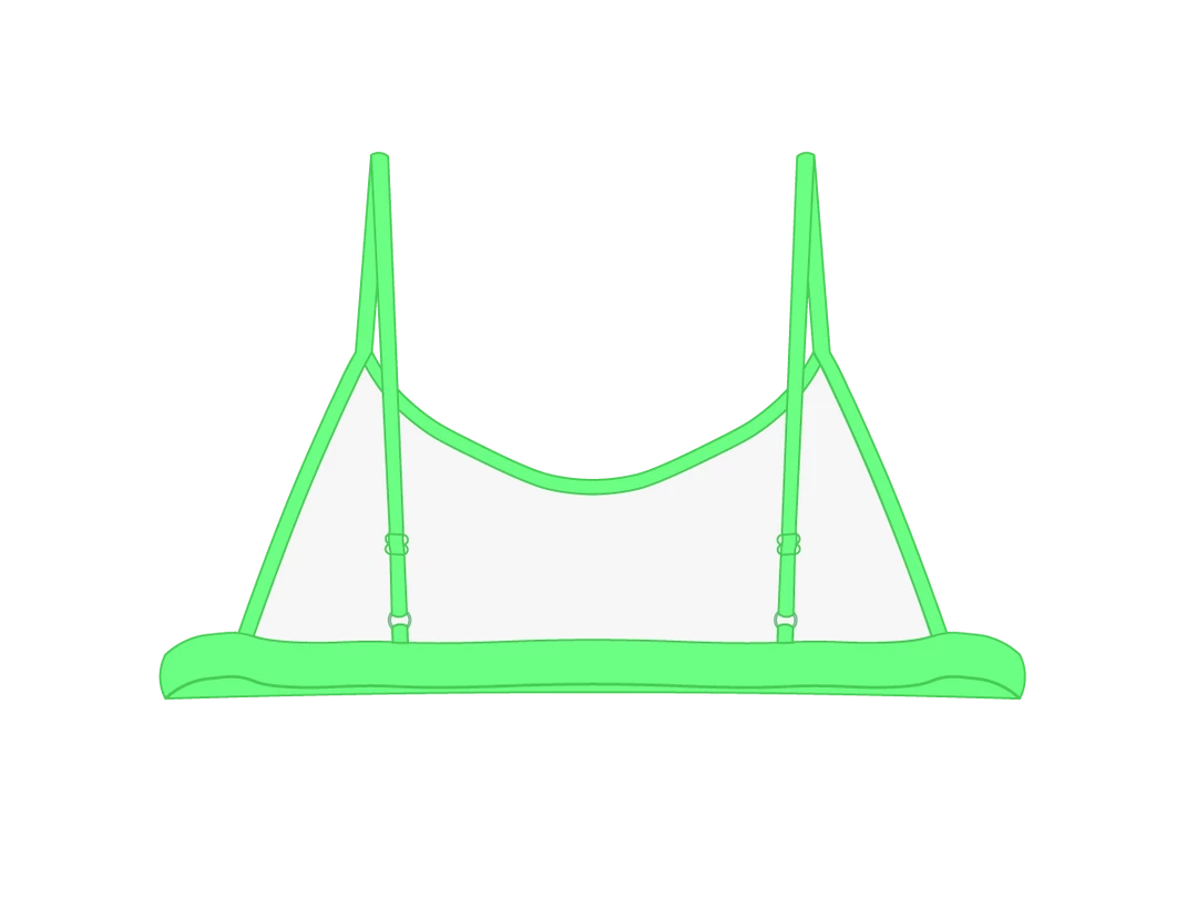 Boutine LA Electro Green Open Side Top