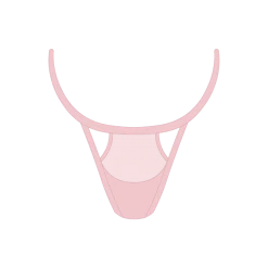 Boutine LA Pink Mesh Peep Thong Panty UNDERWEAR