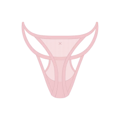 Boutine LA Pink Mesh Peep Thong Panty UNDERWEAR