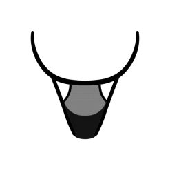 Boutine LA Black Mesh Peep Thong Panty UNDERWEAR