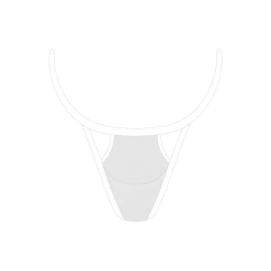 Boutine LA White Mesh Peep Thong Panty