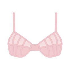Boutine LA UNDERWEAR Pink Mesh Peep Bralette