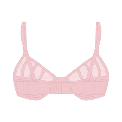 Boutine LA UNDERWEAR Pink Mesh Peep Bralette