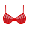 Boutine LA Red Mesh Peep Bralette