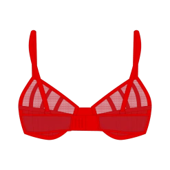 Boutine LA Red Mesh Peep Bralette