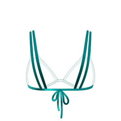 Boutine LA Teal Blue SATIN Pinch Top Satin Pinch Top X Bottoms