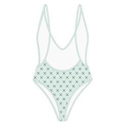 Boutine LA Green Logo Print Retro One-Piece