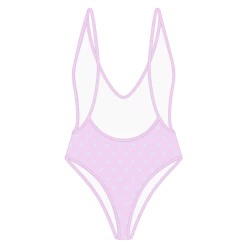 Boutine LA Pink Logo Print Retro One-Piece